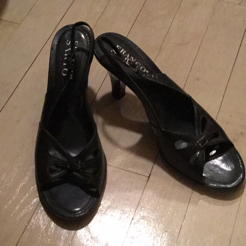 Navy Blue Sling back heels size 10M